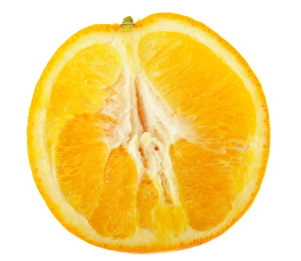 Reducida a la mitad naranja fresca madura — Foto de Stock