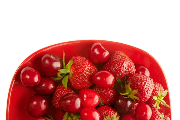 Erdbeere und Kirsche — Stockfoto