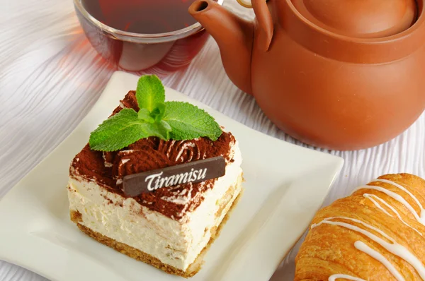 Tiramisu czekoladowe ciasto — Zdjęcie stockowe