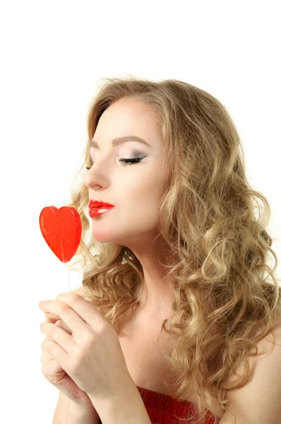 Sexy ragazza di San Valentino — Foto Stock