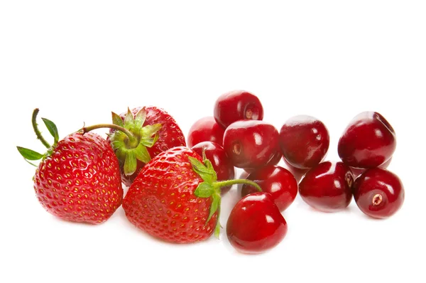 Strawberry and cherry — Stock Photo, Image