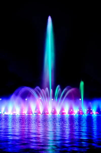 Wroclaw fountain show — Stock Photo, Image