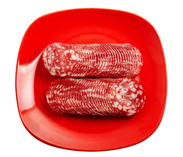 Sausage on the dish — Stock Photo, Image