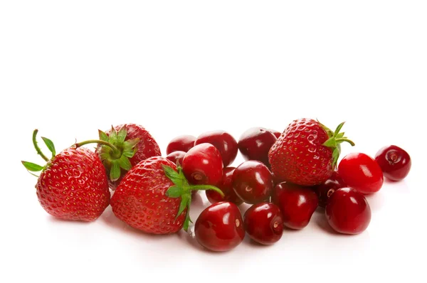 Strawberry and cherry — Stock Photo, Image