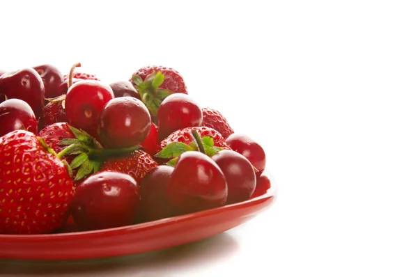 Strawberry and cherry — Stock Photo, Image