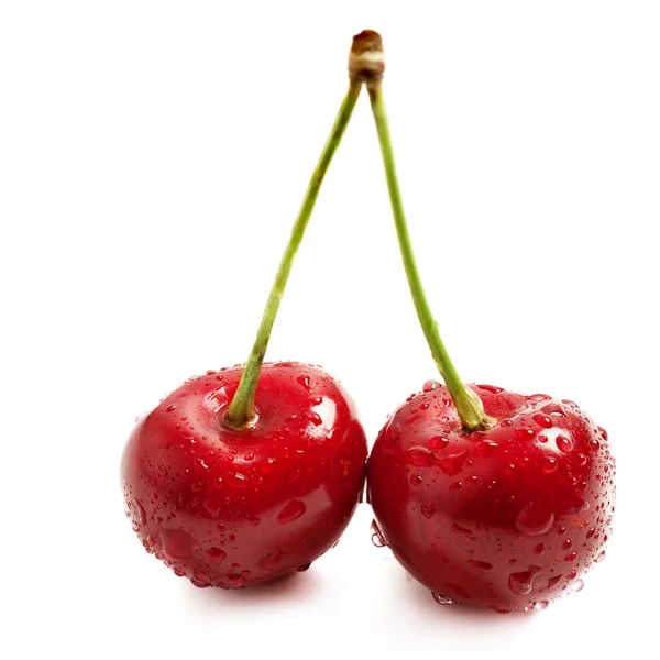 Dos cerezas dulces — Foto de Stock