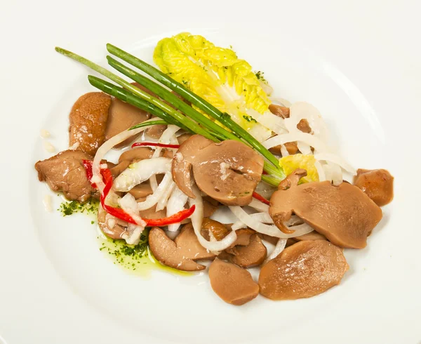 Marinated sliced mushrooms — Stock Photo, Image