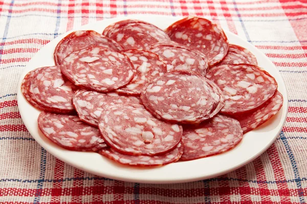 Sausage on the dish — Stock Photo, Image