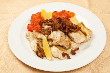 mantar ile pişmiş balık