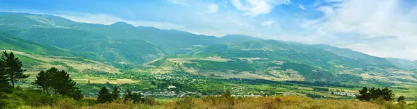 Green mountains panorama — Stock Photo, Image