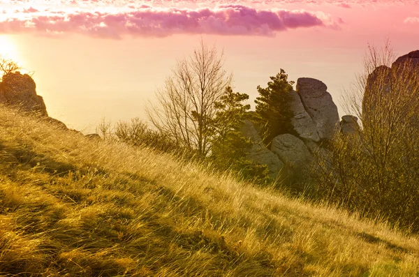 Mountain autumn sunrise — Stock Photo, Image