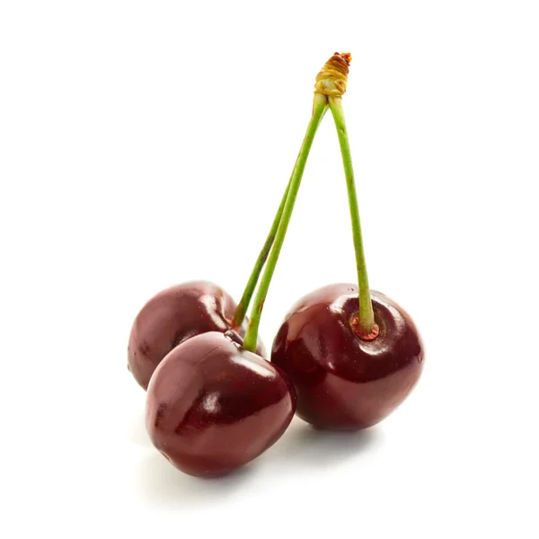 Three sweet cherries — Stock Photo, Image