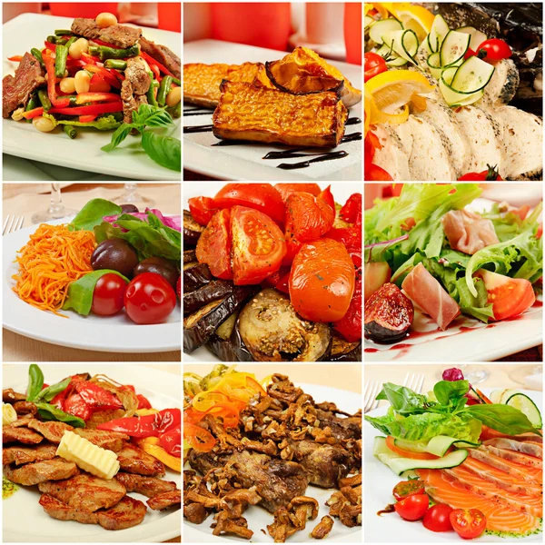 Collage con comidas — Foto de Stock