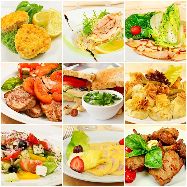 Collage con comidas — Foto de Stock