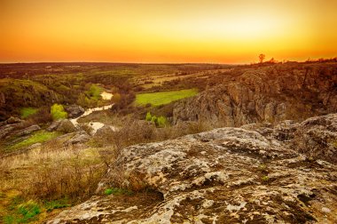 günbatımı kırsal peyzaj