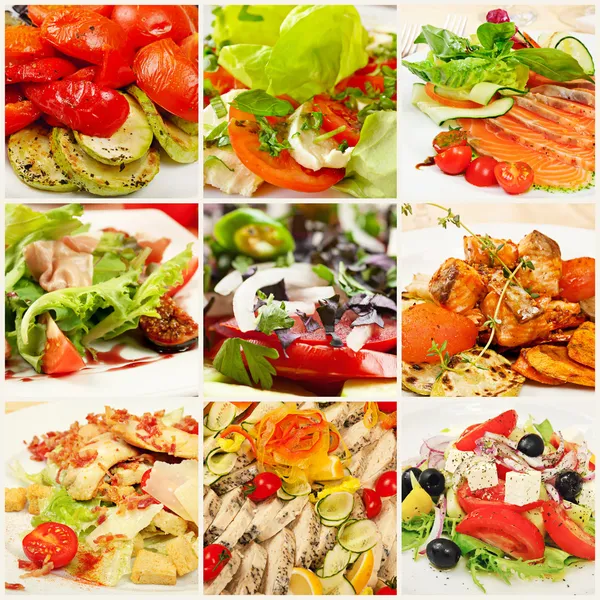 Collage with meals Royalty Free Stock Images