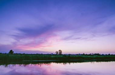 kırsal yaz gündoğumu