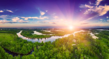 Kırsal yaz günbatımı