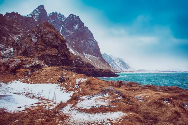 노르웨이의 겨울 바다 — 스톡 사진