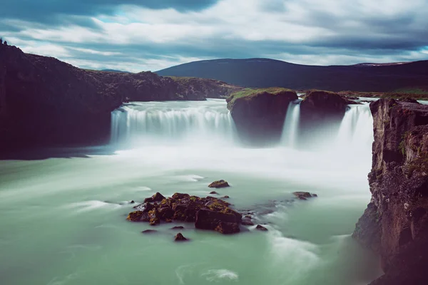Godafossův vodopád na Islandu — Stock fotografie