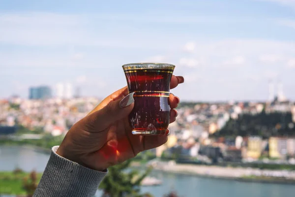 Turkish traditional tes — Stock Photo, Image
