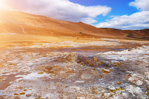 Geothermalgebiet Hverir, Island. — Stockfoto