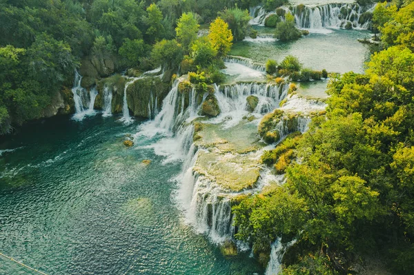 Hırvatistan Daki Krka Ulusal Parkı Nda Inanılmaz Şelaleler Güzel Manzaralar — Stok fotoğraf