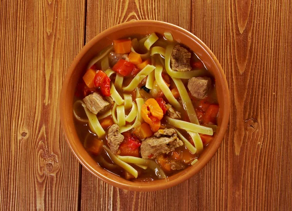 Oriental uzbek soup lagman — Stock Image Oriental uzbek soup lagman Royalty Free Stock Images