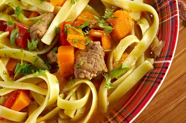 Oriental uzbek soup lagman — Stock Image Oriental uzbek soup lagman Royalty Free Stock Images