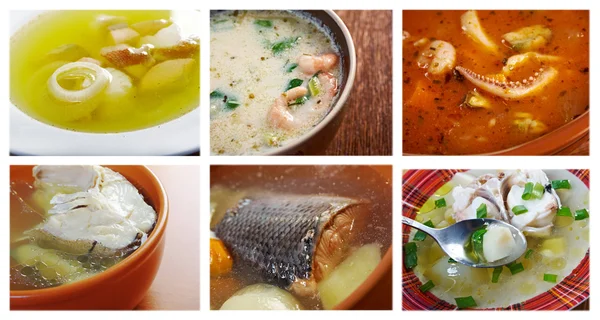 Seafoods soups — Stock Image Seafoods soups Stock Picture