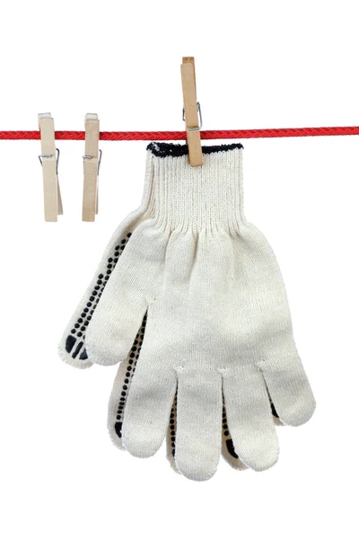 Dva pracovní rukavice — Stock fotografie