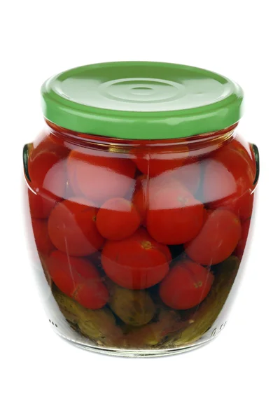 Pickled cucumbers and tomatoes — Stock Photo, Image