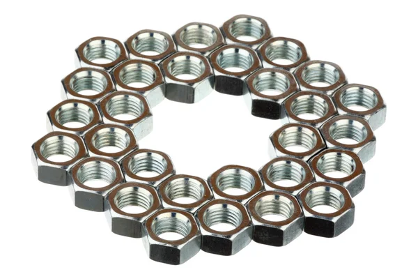 Hexagon of nuts — Stock Photo, Image