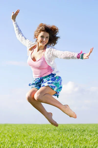 Joyful beautiful young woman — Stock Photo, Image