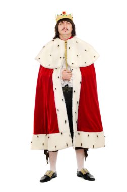 royal Kostüm giymiş genç adam