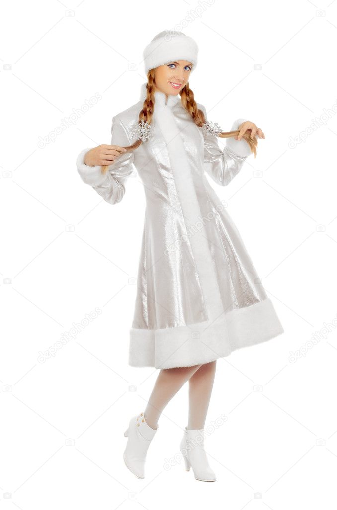 Charming smiling Snow Maiden