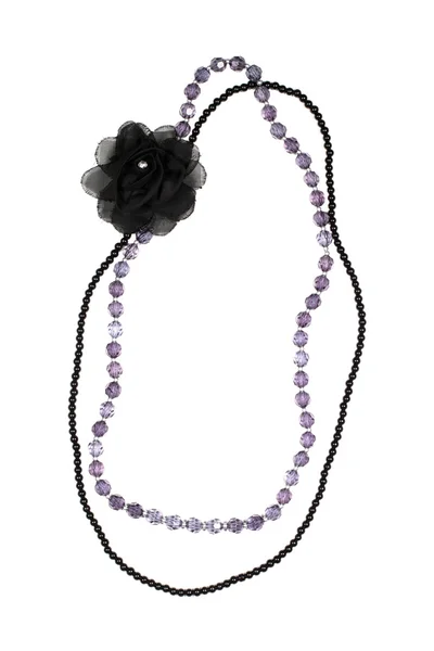 Perles noires et violettes — Photo