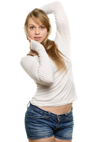 Mujer rubia posando — Foto de Stock