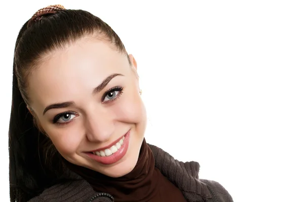 Muito sorridente senhora — Fotografia de Stock