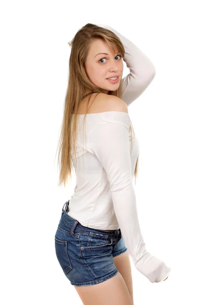 Woman showing her shoulder — Stock Photo, Image