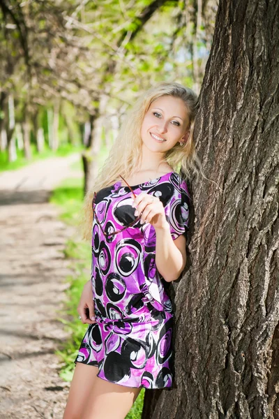 Sexig blond kvinna — Stockfoto