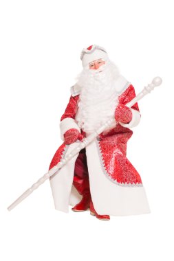 Noel Baba bir kadro ile oturuyor