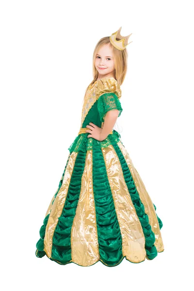 Little girl wearing like a queen — Stock Photo, Image