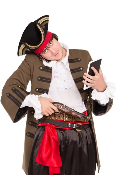 Giovane in costume da pirata — Foto Stock