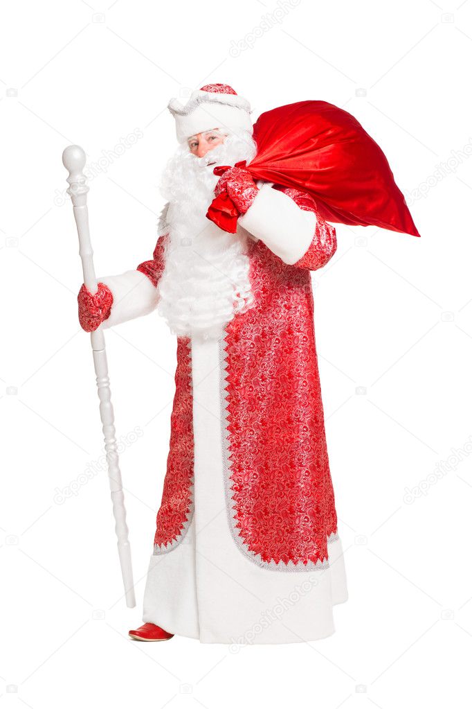 Santa with a red bag