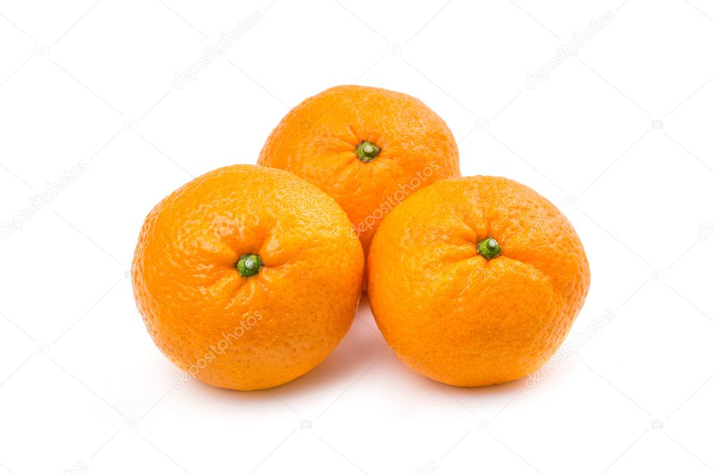 Three sweet mandarins