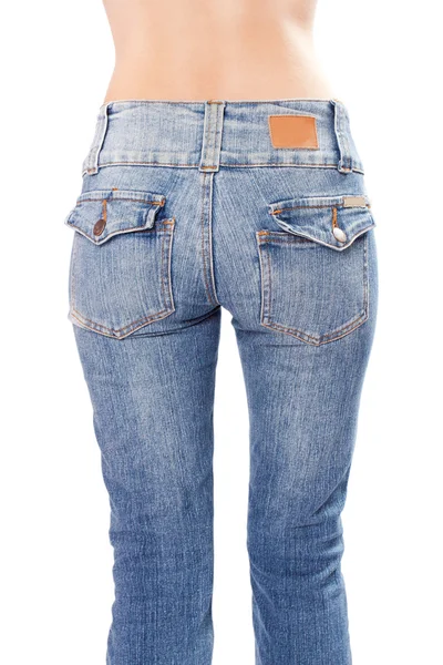 Jeans på kvinnliga skinkorna — Stockfoto