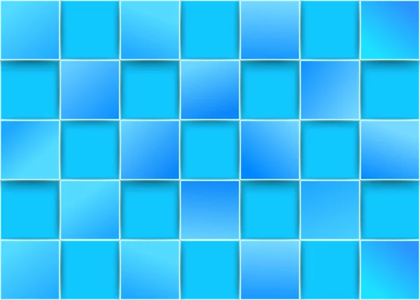 Blå fliser - tredimensionel baggrund – Stock-vektor