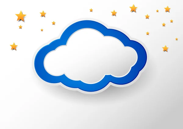 Cloud avec une place pour le message — Image vectorielle