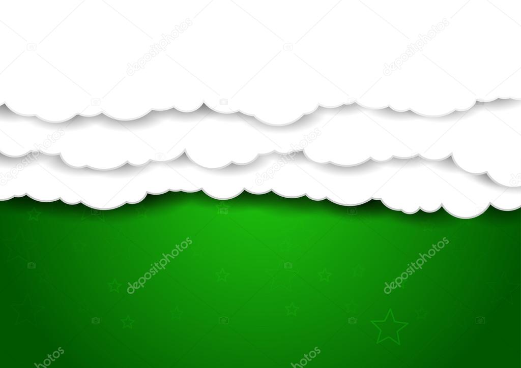 Clouds over green sky - background